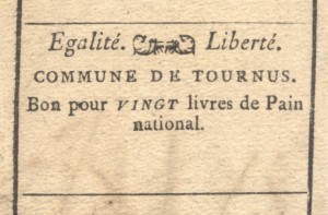 Tournus - révolution française - vingt livres de pain (coll Oleg)
