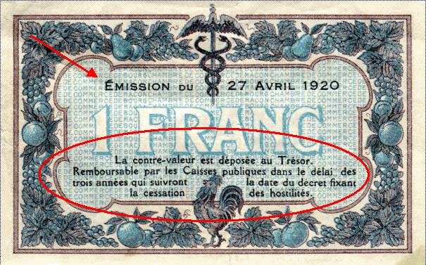 Les billets des Chambres de Commerce de Mâcon et de Bourg (1915-1926) – 6ème partie