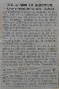 Extrait du Progrès de Saone et Loire du 25 aout 1922