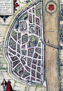 Plan de Mâcon vers 1580 - Anonyme