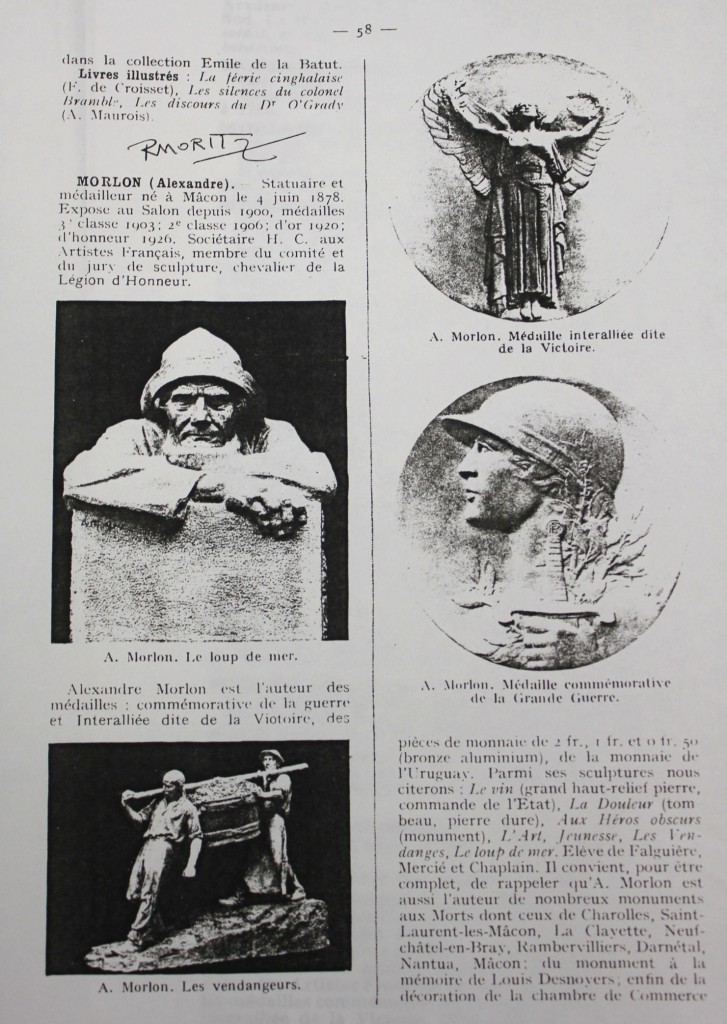 Conférence « Pierre-Alexandre Morlon : Un sculpteur humaniste mâconnais face à l’évolution de l’art de son temps »