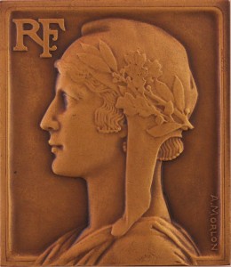 République Plaquette - Avers (Mdp - Bronze - 43 x 49 mm)