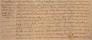 Achat de l’office de changeur de Mâcon en 1725 (Archives municipales de Mâcon - BB176, feuillet 5 recto, lignes 2 à 12)