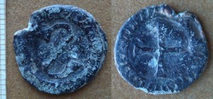 Mâcon 1400-1500 - Chanoines de St Vincent - Méreau au S rétrograde - Pb 18mm (Coll. jcd)