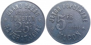 Grand Bazar Mâcon - 5 francs (coll. Oleg)