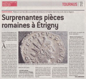 Journal de Saone et Loire du 6 octobre 2013 (Extrait)