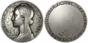 Médaille "Affaires Etrangères" en bronze argenté