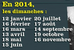 Dates Dimanches de la collection 2014_détail