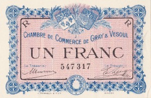 1 Franc Gray et Vesoul - 2ème émission (Coll. Mg)
