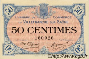 50 centimes - Villefranche sur Saône (Cliché cgb.fr)