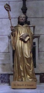 Aniane_(Hérault,_Fr)_église,statue_St._Benoît_d'Aniane