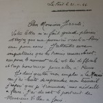 Extrait d'un courrier d'Alexandre Morlon - 1944