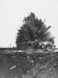 Batailles des Flandres - Explosion d'une mine