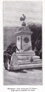 Monument aux morts de France - Le Caire Egypte (Extrait de l'Illustration du 21 janvier 1922)