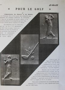 Publicité d'époque "Pour le golf