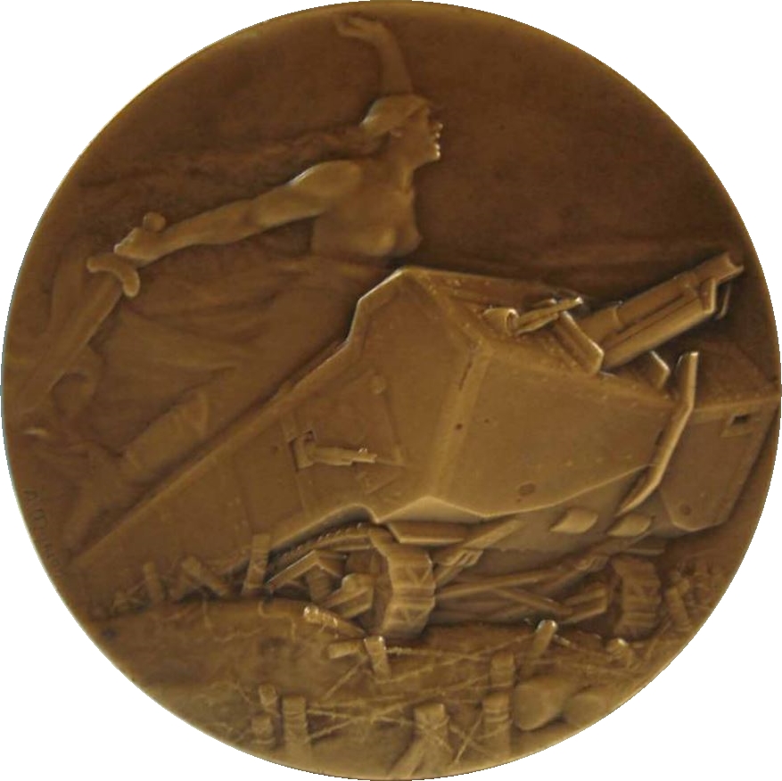 Les Tanks : Une médaille d’Alexandre Morlon réalisée en 1918