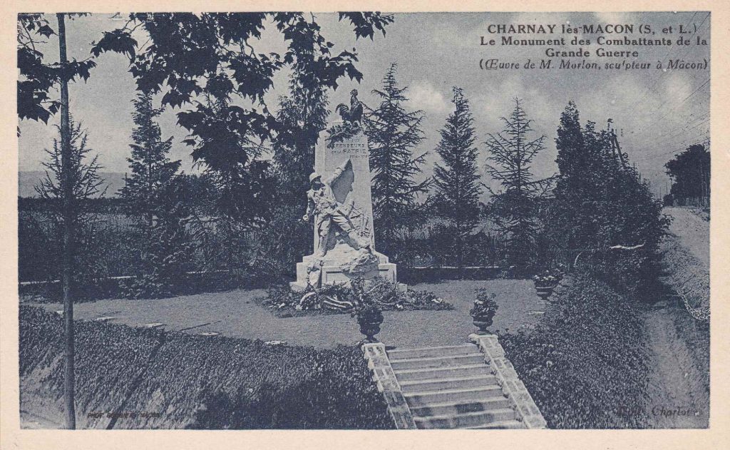 Monument aux Morts Charnay les Mâcon (CPA Coll. privée)