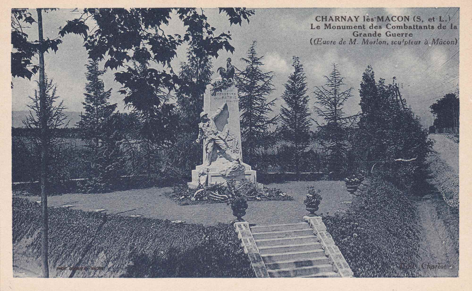 Alexandre Morlon et le monument aux morts de Charnay les Mâcon