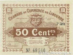 50 centimes Chambre de commerce de Libourne (Photo CGB)