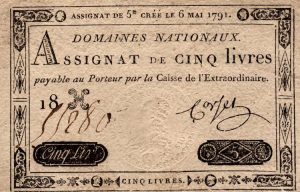 Assignat 5 livres 1791 (photo assignat.fr)