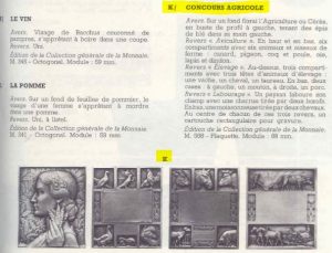 Extrait du catalogue de la Monnaie de Paris (archives Monnaie de Paris)