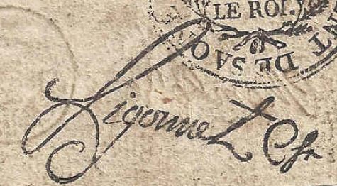 Signature "Ligonnet" sur coupures de 5 et 8 sols de Mâcon