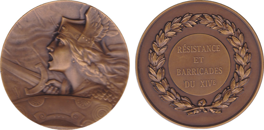 Résistance et Barricades - Avers Aux Armes ( MdP - Bronze - 63 mm)