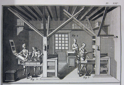 Atelier d'imprimeur (Encyclopédie Diderot & D'Alembert)