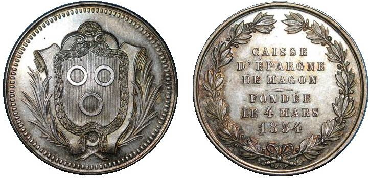 Médaille de la Caisse d'Epargne de Mâcon (Photo Oleg)