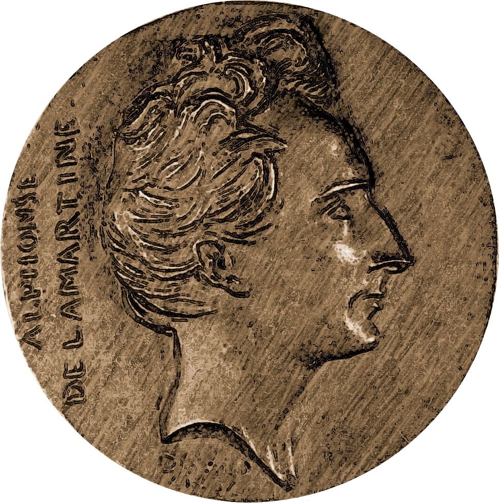 Lamartine par David d'Angers (croquis d'une médaille de David d'Angers)
