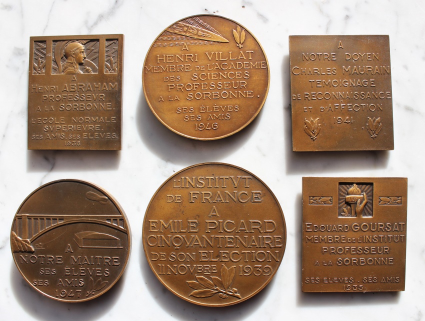 Médailles de scientifiques français réalisées par Alexandre Morlon - Revers (photo Anne Jolivet)