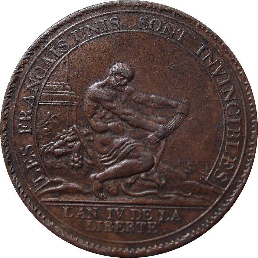 Monneron 5 sols Hercule 1792
