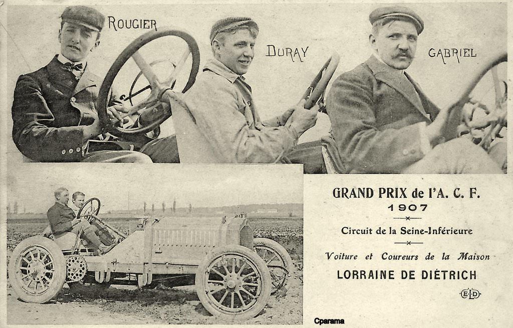 Carte postale Lorraine-Dietrich 1907 (photo cprama.com)