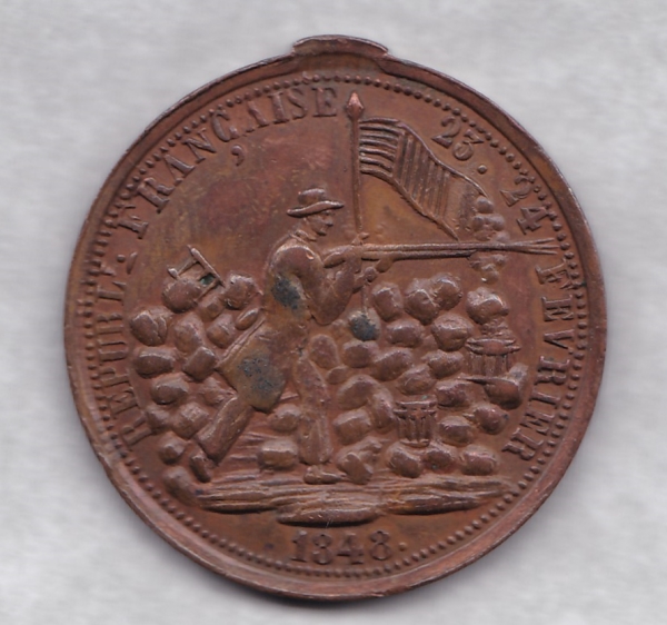 Médaille Lamartine - Barricades des 23 et 24 février 1848 - Revers