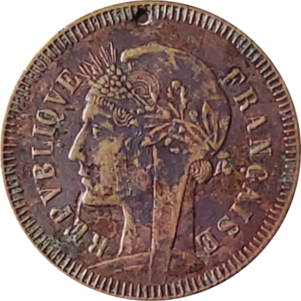 Médaille Souvenir de la fête (années 1930) - Avers avec la République de Morlon