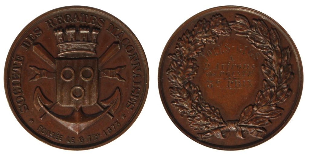 Médaille de la société des régates mâconnaises