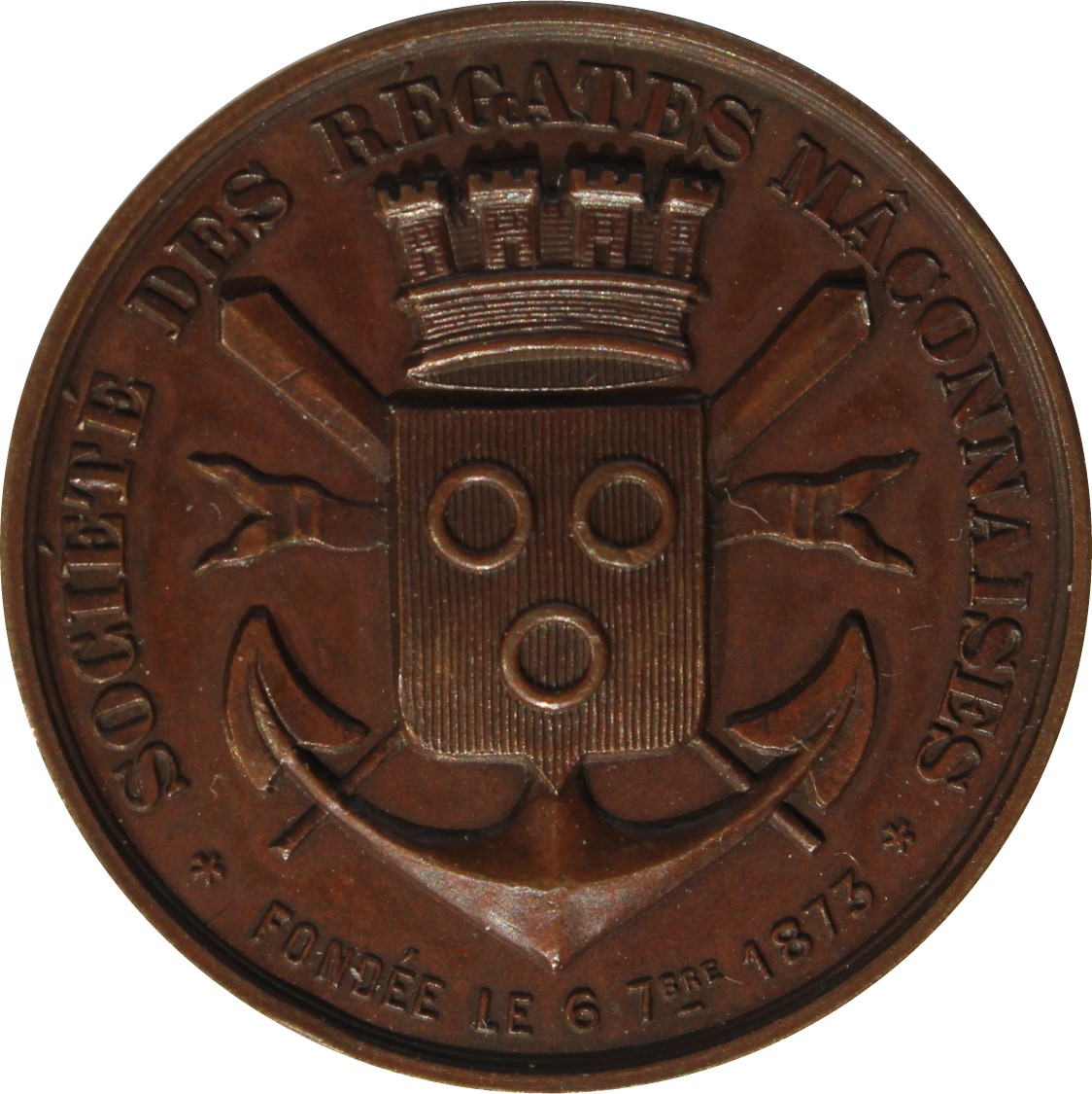 Médaille de la société des Régates mâconnaises