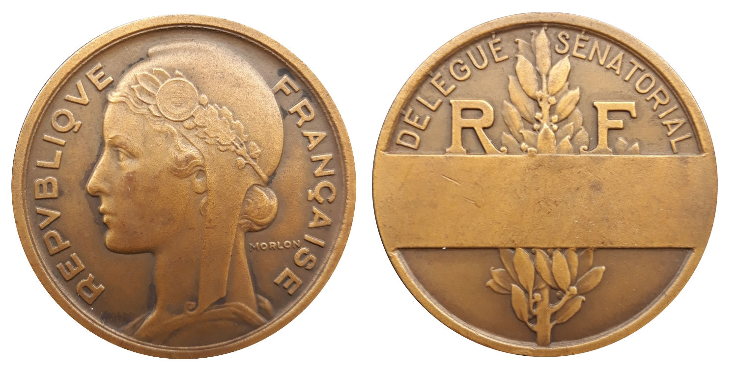La médaille “Délégué sénatorial” par Alexandre Morlon
