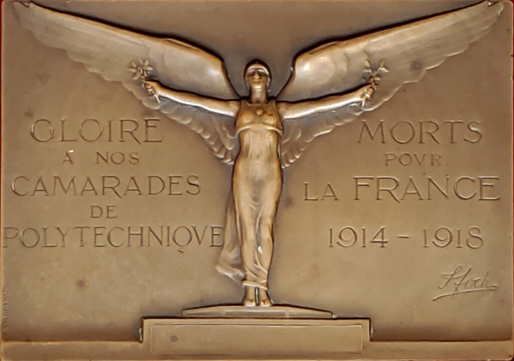 Plaquette "Aux morts de Polytechnique 1914-1918" d'Alexandre Morlon