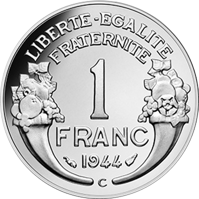 10 euros 2019 - 1 franc 1944 C