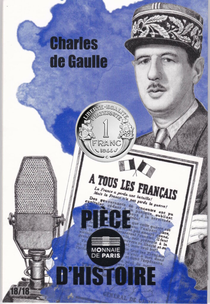 Pièce d'Histoire - Charles de Gaulle - 1 franc 1944 C