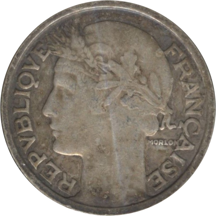 "Fausse" 1 franc 1934 Morlon (avers)