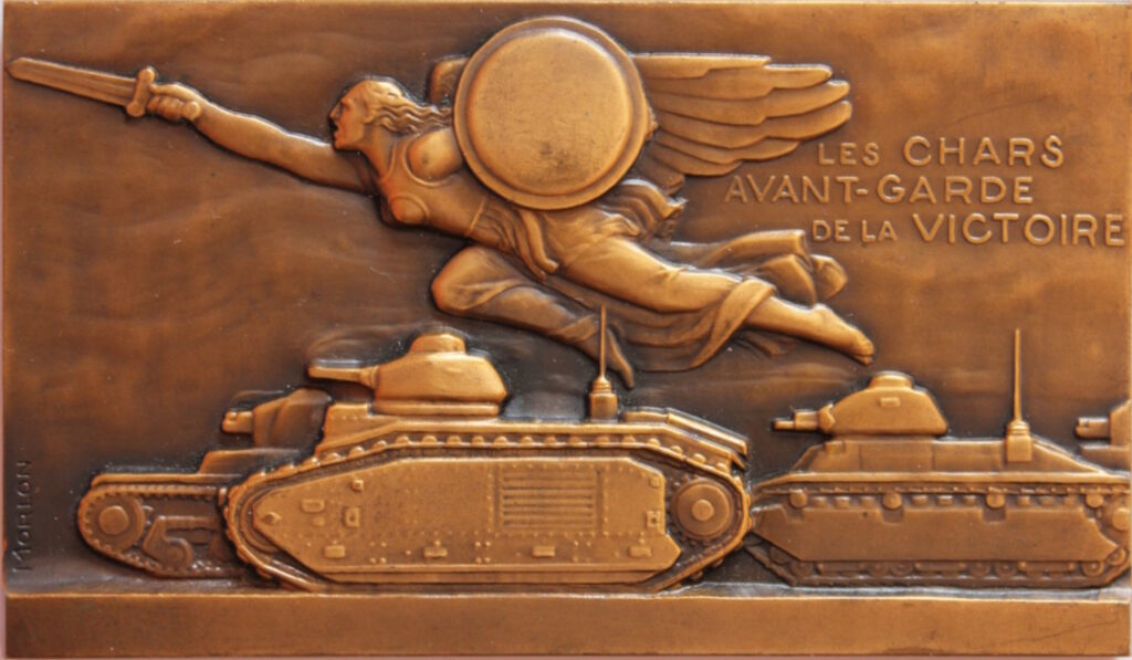 Plaquette Chars d'assaut d'Alexandre Morlon (Bronze - MdP - 1940)