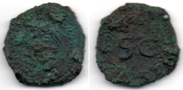 G.A.M. : monnaie romaine trouvée à Mâcon, Rue des Cordiers