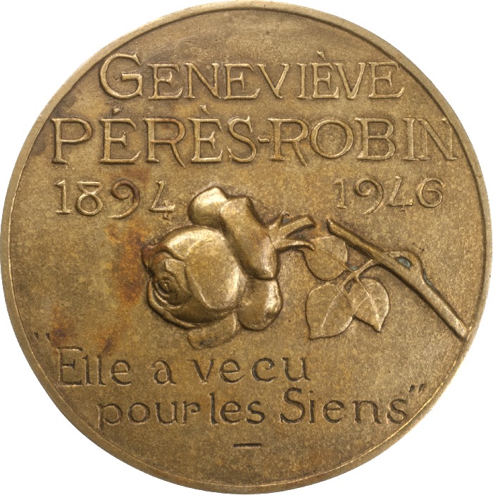 Geneviève Pérès-Robin, une émouvante médaille d’Alexandre Morlon