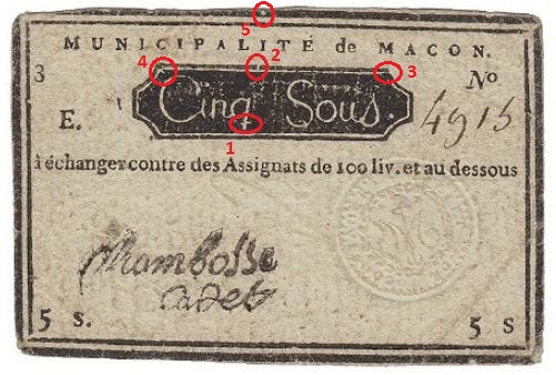 Assignats de Mâcon : L’impression des billets  de 5 sols (Partie 9.2)