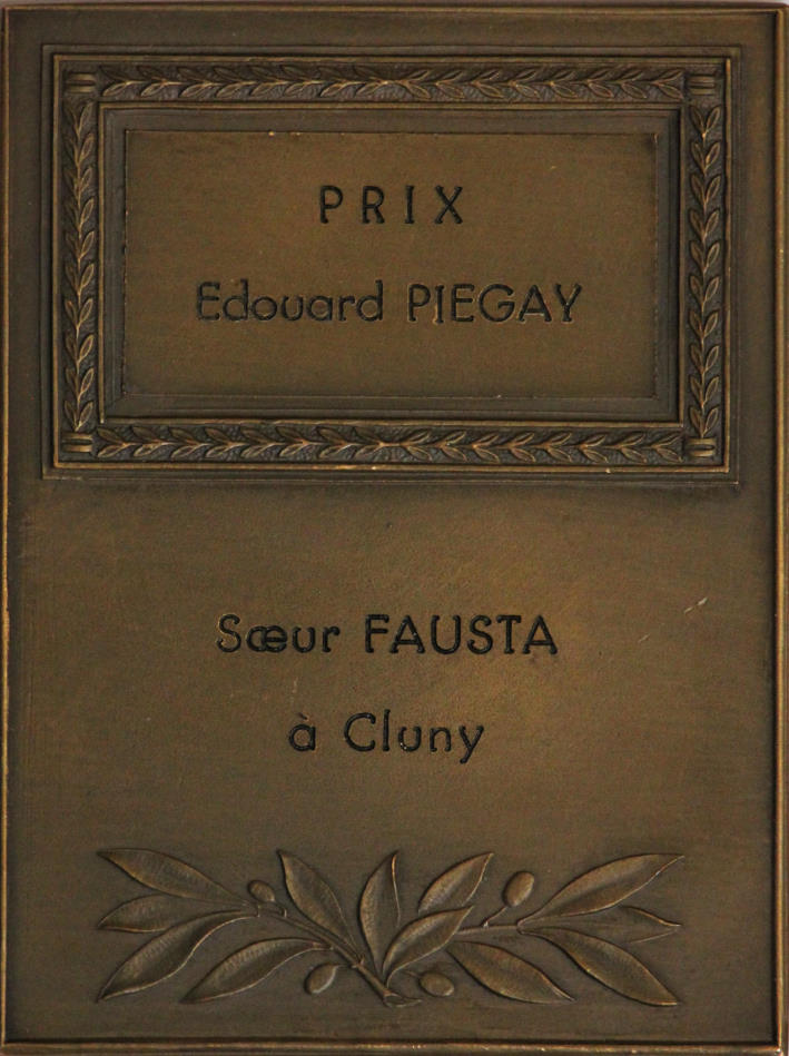 Plaquette Académie de Mâcon 1805 - Revers Prix Edouard Piegay