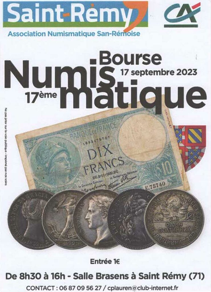 Rentrée numismatique 2023 La Numismatique en Mâconnais