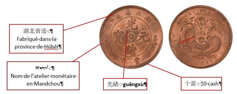 10 Cash - Chine 1902 à 1905