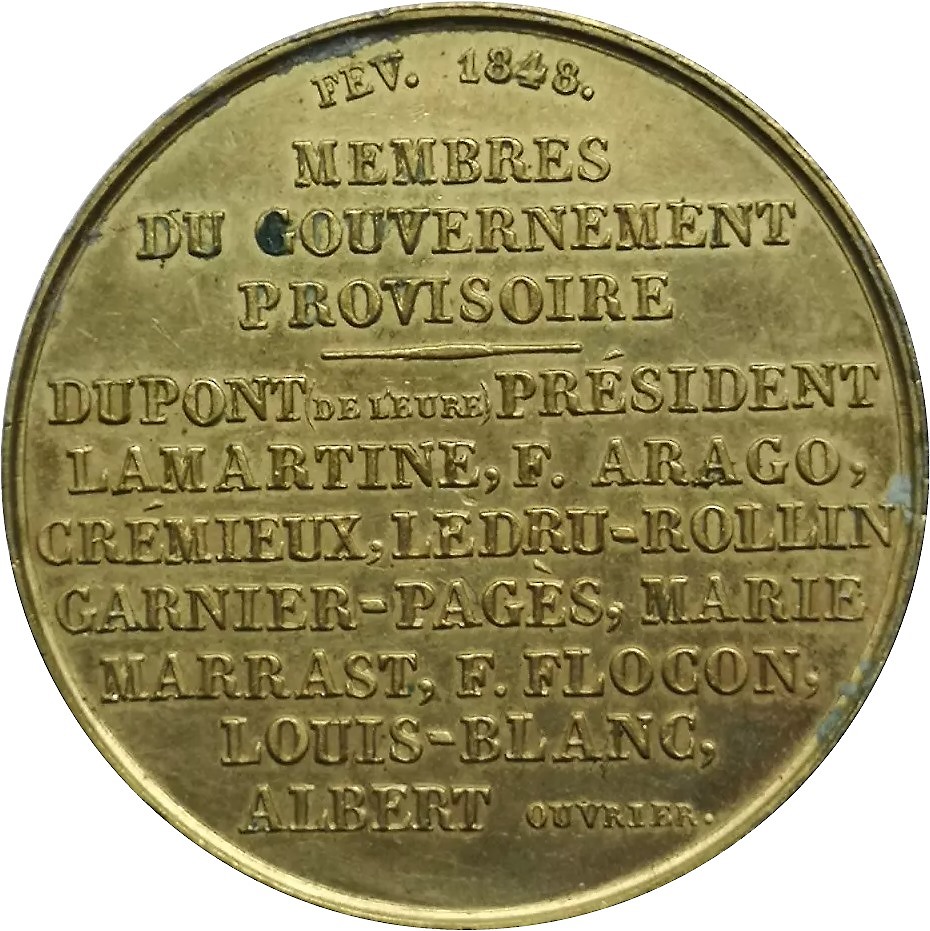 Lamartine et la deuxième République (Revers)